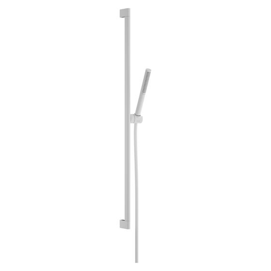 Hansgrohe Pulsify S Brauseset 100mm 1jet 8,5l/min EcoSmart mit Brausestange 900mm, Mattweiß