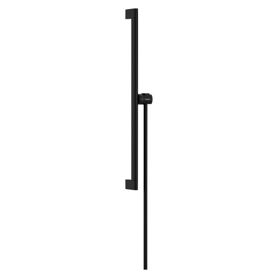 Hansgrohe Unica Brausestange S Puro 65cm, Easy Slide Handbrausehalter, Isiflex Brauseschlauch 160cm, Mattschwarz
