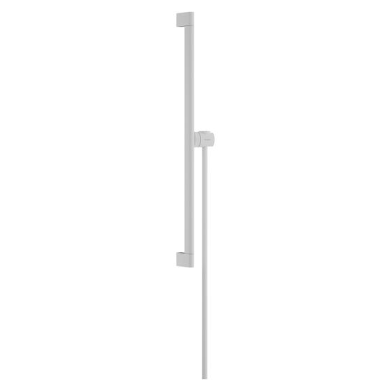 Hansgrohe Unica Brausestange S Puro 663mm Mattweiß mit Easy Slide Handbrausehalter und Isiflex Brauseschlauch 1,60m