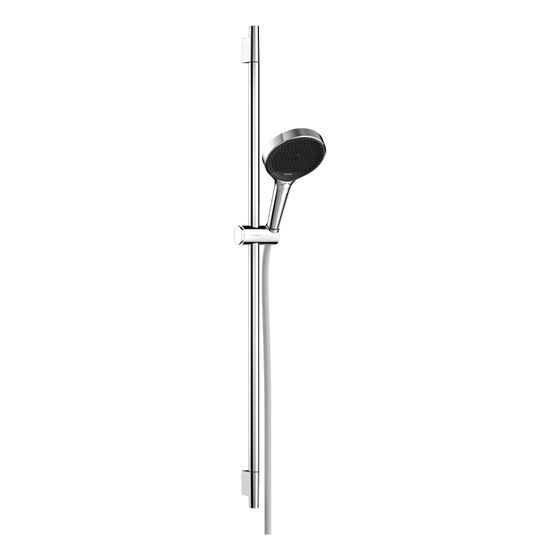 hansgrohe Rainfinity Brauseset 130mm 3jet Chrom mit Brausestange S Puro 900mm 14l/min Brauseschlauch 1,60m