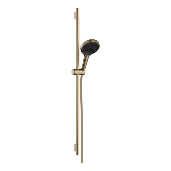 Hansgrohe Rainfinity Brauseset 130mm 14l/min 3jet, Brausestange S Puro 90cm, Push-Handbrauseh., Schlauch 160cm, Brushed Bronze