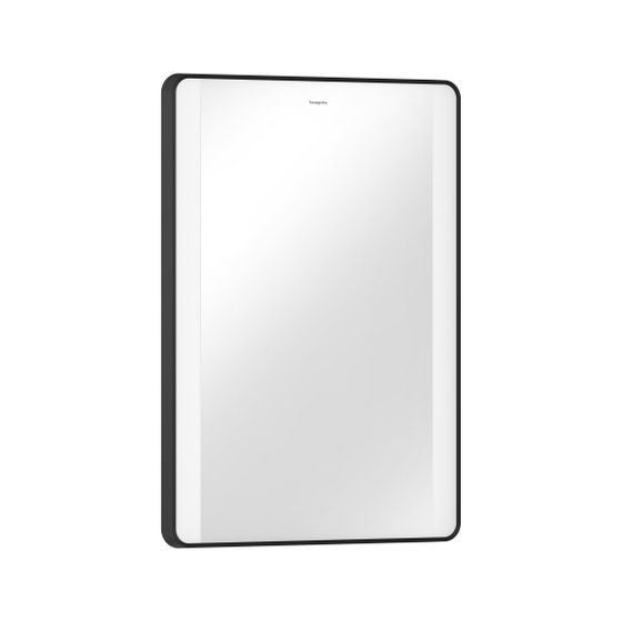 Hansgrohe Xarita Lite Q Spiegel, seitlicher LED-Beleuchtung 500x30mm, für Wandschalter, Mattschwarz