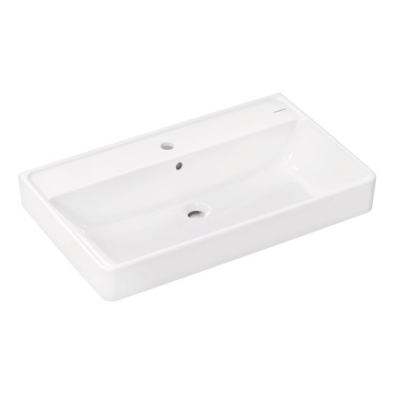 hansgrohe Xanuia Q Waschtisch 800x480mm mit Hahnloch und Überlauf, Weiß