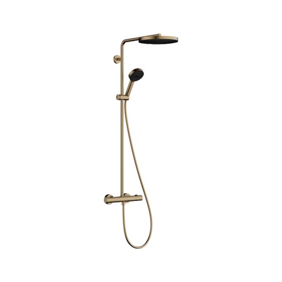 Hansgrohe Pulsify S Puro Showerpipe Duschsystem 260mm, 1jet, 11,2l/min, Ecostat Fine, Handbrause 3jet, Brushed Bronze