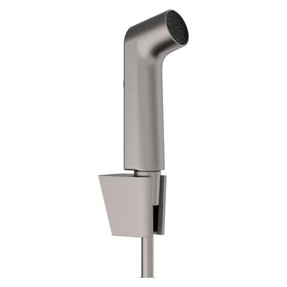 Hansgrohe Bidette Handbrause 1jet S EcoSmart 6,2l/min, Porter S Brausehalter, Brauseschlauch 125cm, Brushed Black Chrome