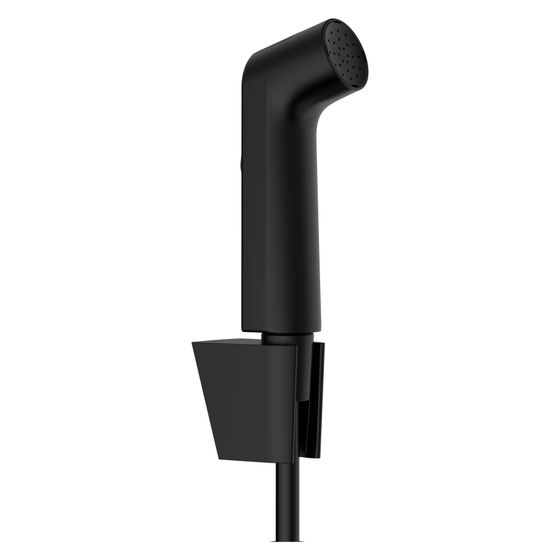 Hansgrohe Bidette Handbrause 1jet S EcoSmart 6,2l/min, Porter S Brausehalter, Brauseschlauch 125cm, Mattschwarz