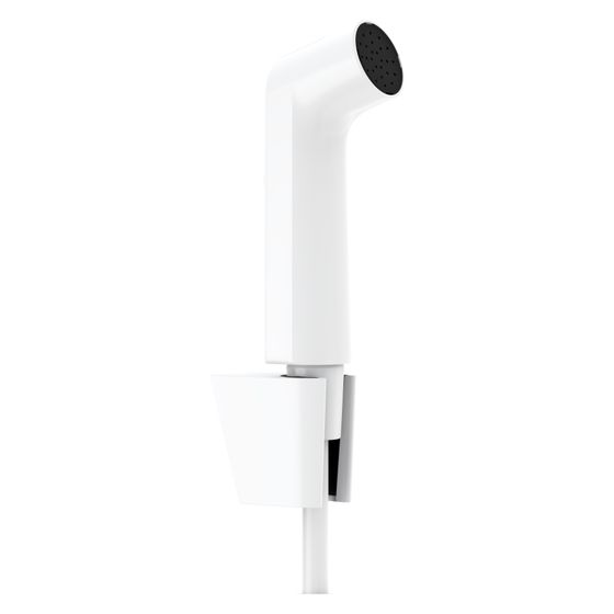 Hansgrohe Bidette Handbrause 1jet S EcoSmart 6,2l/min, Porter S Brausehalter, Brauseschlauch 125cm, Mattweiß