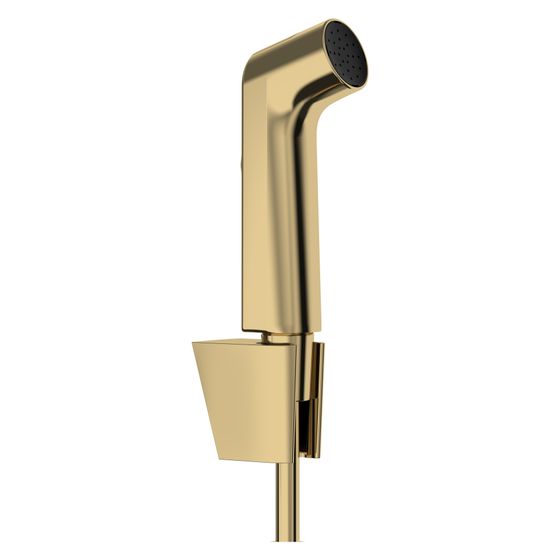 Hansgrohe Bidette Handbrause 1jet S EcoSmart 6,2l/min, Porter S Brausehalter, Brauseschlauch 125cm, Polished Gold Optic