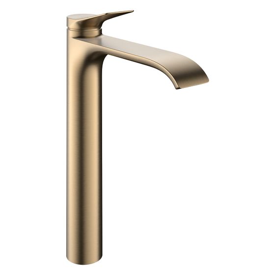 Hansgrohe Vivenis Einhebel-Waschtischmischer 250mm, 5l/min, CoolStart für AWT, Zugstangen-Ablaufgarnitur, Brushed Bronze