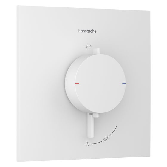 Hansgrohe Ecostat Comfort E Thermostat Unterputz, 25,2l/min, für 1 Verbraucher, Mattweiß