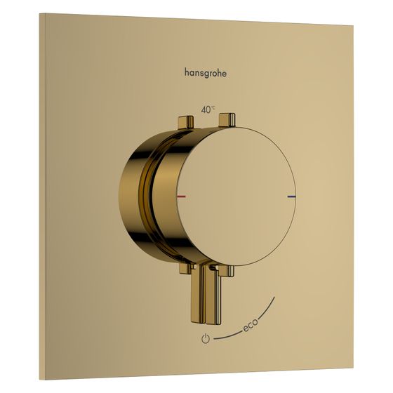 Hansgrohe Ecostat Comfort E Thermostat Unterputz, 25,2l/min, für 1 Verbraucher, Polished Gold Optic