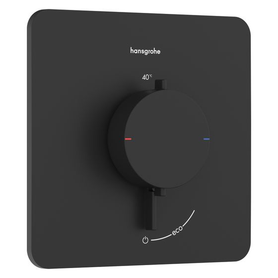 Hansgrohe Ecostat Comfort Q Thermostat Unterputz, 25,2l/min, für 1 Verbraucher, Mattschwarz