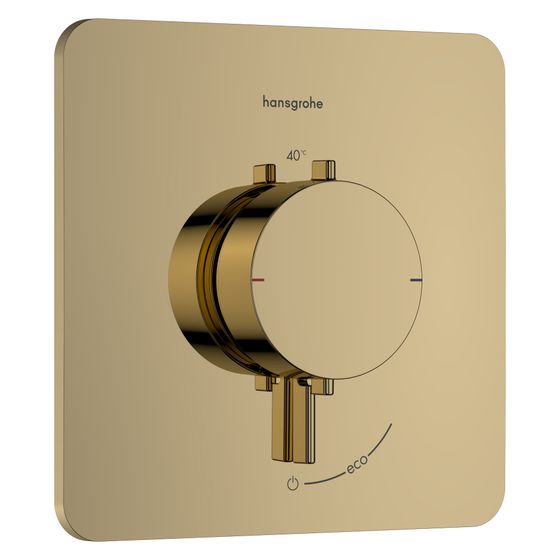 Hansgrohe Ecostat Comfort Q Thermostat Unterputz, 25,2l/min, für 1 Verbraucher, Polished Gold Optic