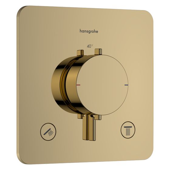 Hansgrohe Ecostat Comfort Q Thermostat Unterputz, 25,7l/min, für 2 Verbraucher, Polished Gold Optic