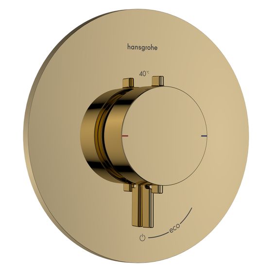 Hansgrohe Ecostat Comfort S Thermostat Unterputz, 25,2l/min, für 1 Verbraucher, Polished Gold Optic