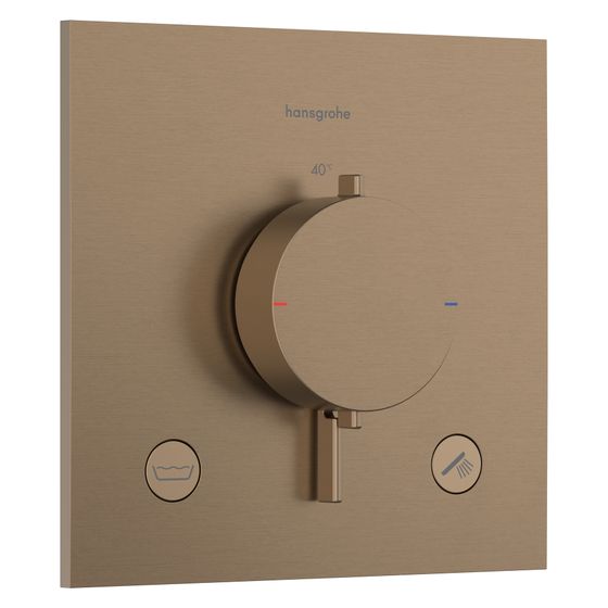 Hansgrohe Ecostat Comfort E Thermostat Unterputz, 25,7l/min, für 2 Verb., integrierter Sicherungskombination, Brushed Bronze