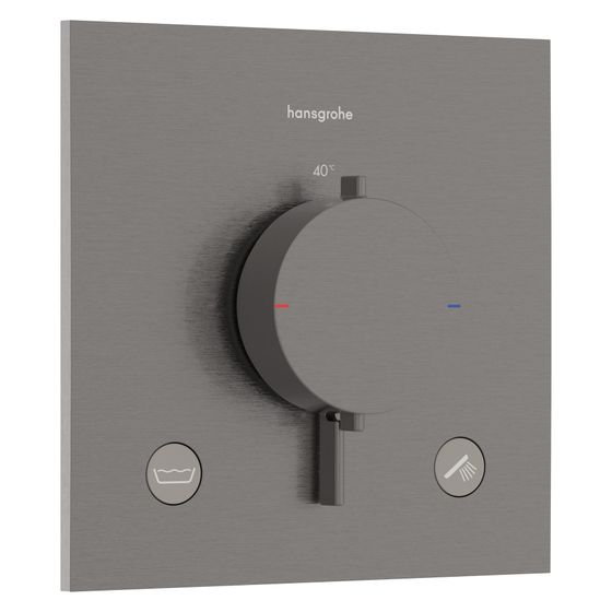 Hansgrohe Ecostat Comfort E Thermostat UP, 25,7l/min, für 2 Verb., integrierter Sicherungskombination, Brushed Black Chrome