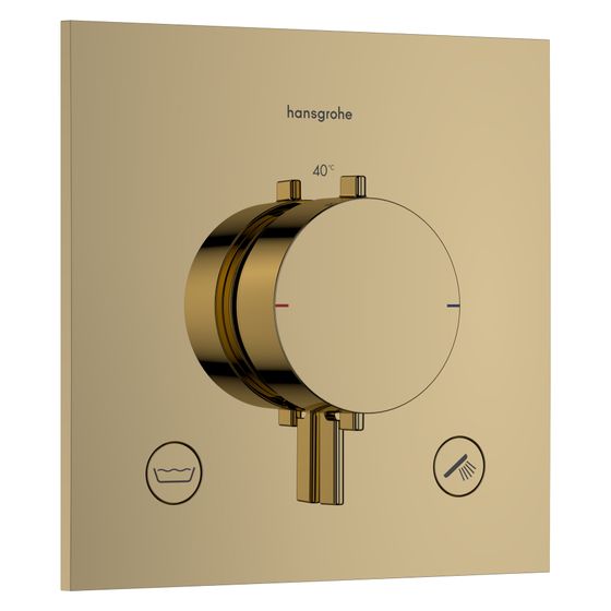 Hansgrohe Ecostat Comfort E Thermostat UP, 25,7l/min, für 2 Verb., integrierter Sicherungskombination, Polished Gold Optic