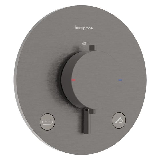 Hansgrohe Ecostat Comfort S Thermostat UP, 25,7l/min, für 2 Verb., integrierter Sicherungskombination, Brushed Black Chrome
