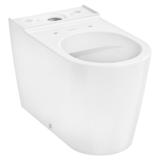 Hansgrohe EluPura S Stand-WC für aufgesetzten Spülkasten wandbündig, horizontalem/vertikalem Abgang , AquaFall Flush, Weiß