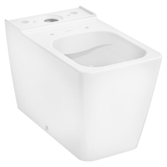 Hansgrohe EluPura Q Stand-WC für aufgesetzten Spülkasten wandbündig, h/v Abgang , AquaFall Flush, HygieneEffect, Weiß