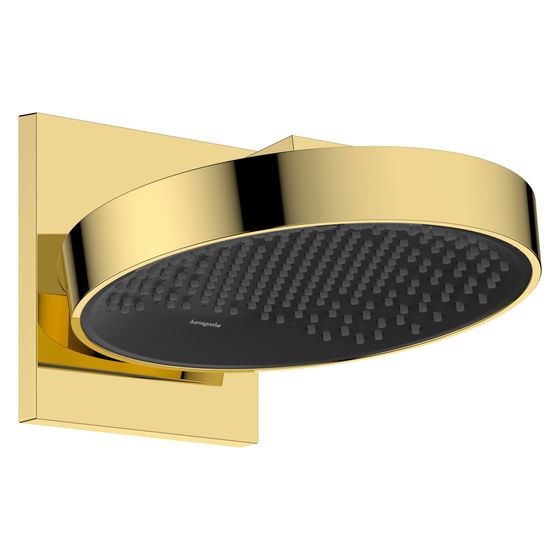 Hansgrohe Rainfinity Kopfbrause 250mm, 8,1l/min, 1jet EcoSmart, Wandanschluss, Polished Gold Optic