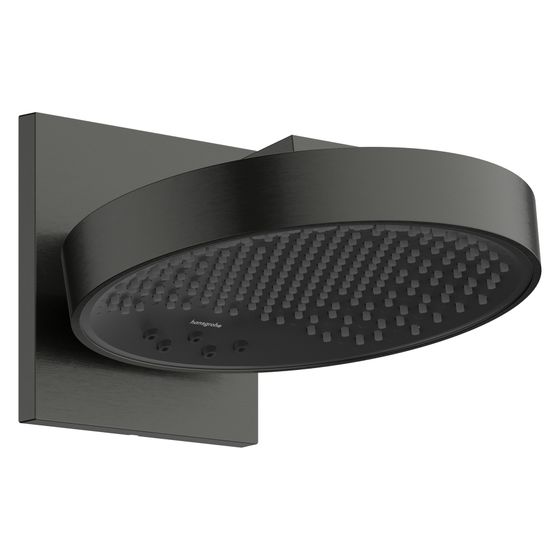 Hansgrohe Rainfinity Kopfbrause 250mm, 9l/min, 3jet EcoSmart, Wandanschluss, Brushed Black Chrome