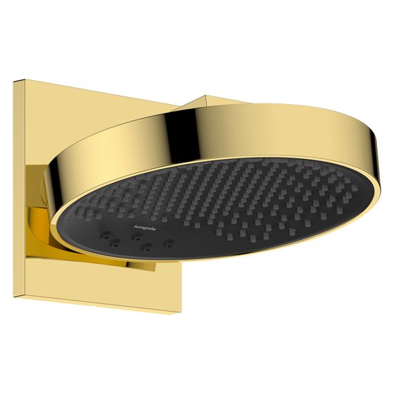 Hansgrohe Rainfinity Kopfbrause 250mm, 20l/min, 3jet, Wandanschluss, Polished Gold Optic
