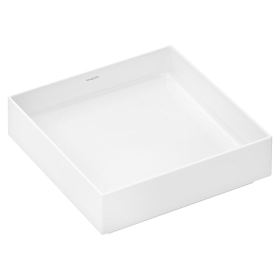 Hansgrohe Xuniva Evo E Aufsatzwaschtisch 400x400x120mm, ohne Hahnloch und Überlauf, Weiß