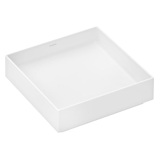 Hansgrohe Xuniva Evo E Aufsatzwaschtisch 400x400x120mm, ohne Hahnloch und Überlauf, Mattweiß