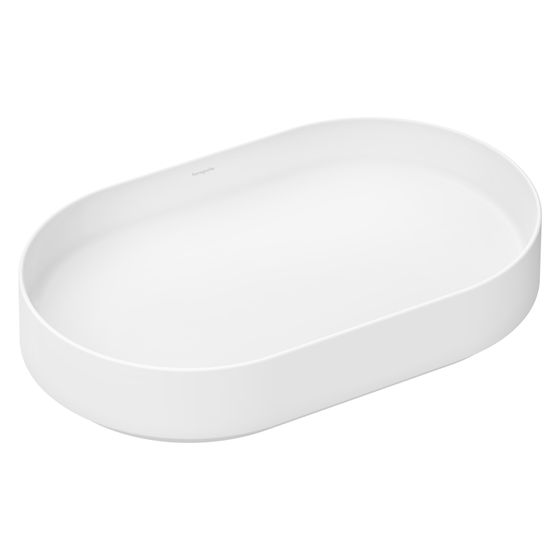 Hansgrohe Aufsatzwaschtisch Xuniva Evo U, 650x400x120mm, ohne Hahnloch, ohne Überlauf, Mattweiß