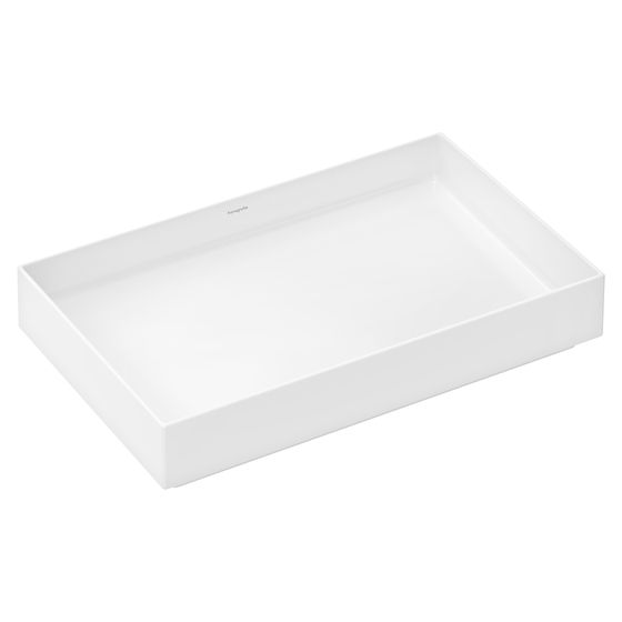 Hansgrohe Xuniva Evo E Aufsatzwaschtisch 650x400x120mm, ohne Hahnloch und Überlauf, Weiß