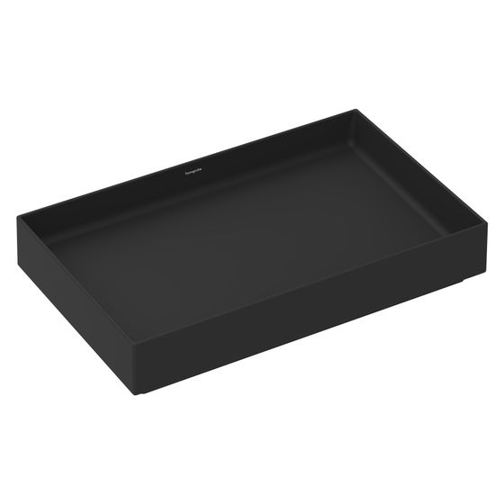Hansgrohe Xuniva Evo E Aufsatzwaschtisch 650x400x120mm, ohne Hahnloch und Überlauf, Mattschwarz