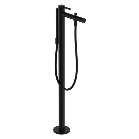 Hansgrohe Zesis S Wannenmischer Standmontage Einhebel, mit Stabhandbrause, Mattschwarz
