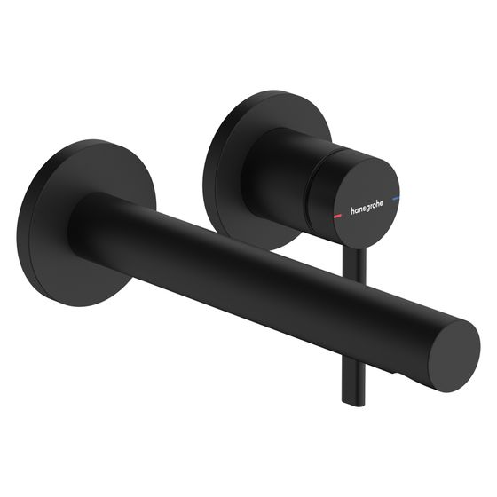 Hansgrohe Zesis S Einhebel-Waschtischmischer Unterputz für Wandmontage mit Auslauf 194mm, Mattschwarz