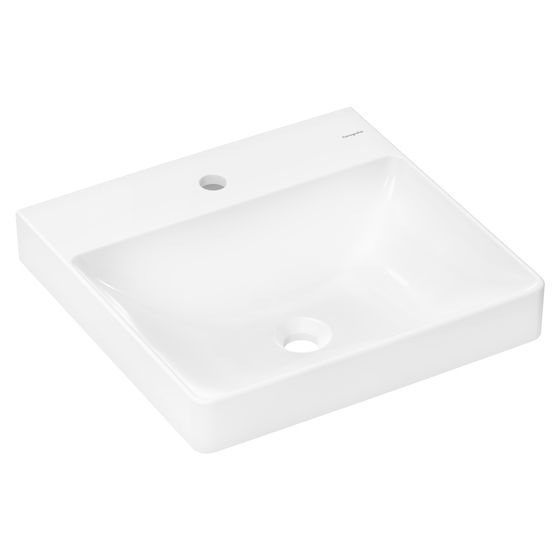 Hansgrohe Xelu Q Handwaschbecken 500x480mm, Hahnloch ohne Überlauf, Weiß