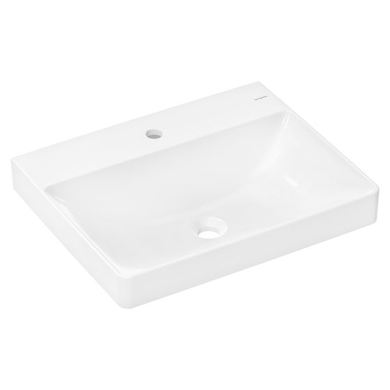 Hansgrohe Xelu Q Waschtisch 600x480mm, Hahnloch ohne Überlauf, Weiß