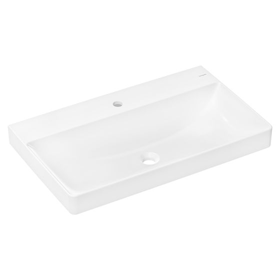 Hansgrohe Xelu Q Waschtisch 800x480mm, Hahnloch ohne Überlauf, Weiß