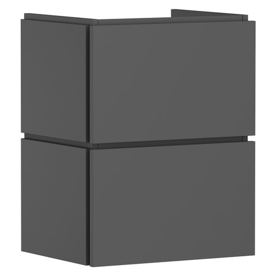 Hansgrohe Xilesa E Waschtischunterschrank 480x380mm, 2 SK für Handwaschbecken, Schiefergrau Matt