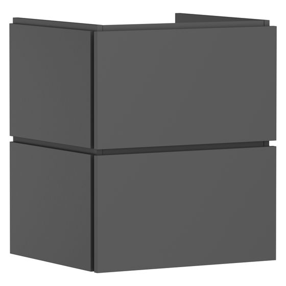 Hansgrohe Xilesa E Waschtischunterschrank 530x470mm, 2 SK PushOpen für Waschtisch, Schiefergrau Matt