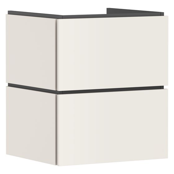 Hansgrohe Xilesa E Waschtischunterschrank 530x470mm, 2 SK PushOpen für Waschtisch, Sandbeige Matt