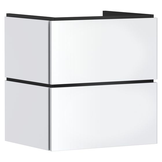 Hansgrohe Xilesa E Waschtischunterschrank 580x470mm, 2 SK PushOpen für Waschtisch, Mattweiß