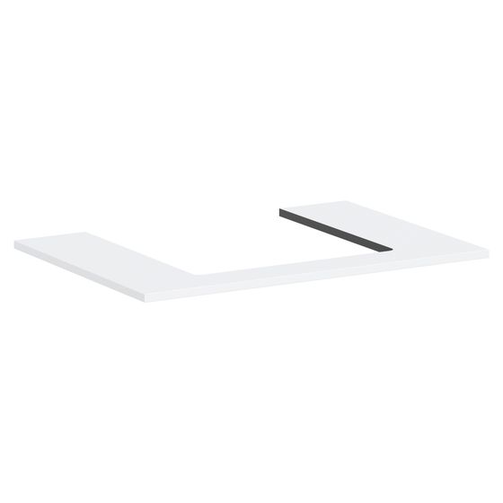 Hansgrohe Xilesa E Konsole 780x550mm, Ausschnitt mittig für Aufsatzwaschtisch geschliffen, Mattweiß