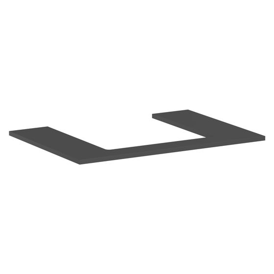 Hansgrohe Xilesa E Konsole 780x550mm, Ausschnitt mittig für Aufsatzwaschtisch geschliffen, Schiefergrau Matt