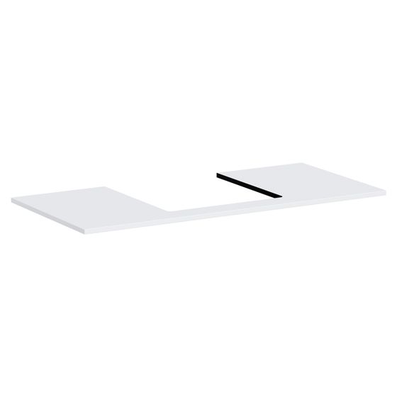 Hansgrohe Xilesa E Konsole 1180x550mm, Ausschnitt mittig für Aufsatzwaschtisch geschliffen, Mattweiß