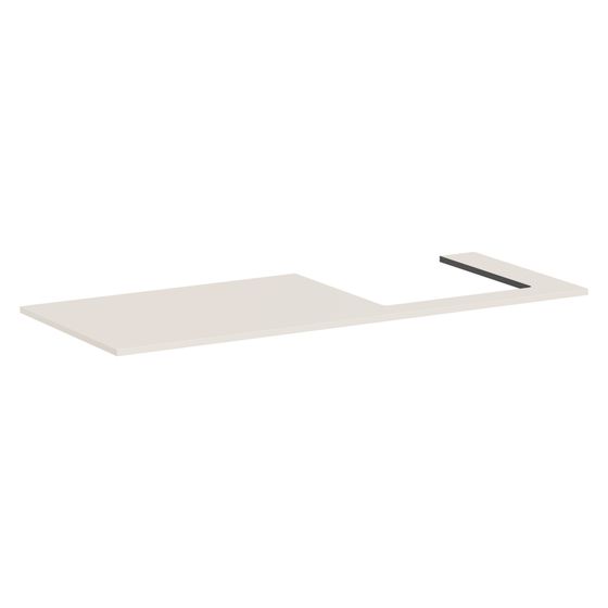 Hansgrohe Xilesa E Konsole 1375x550mm, Ausschnitt rechts für Aufsatzwaschtisch geschliffen, Sandbeige Matt