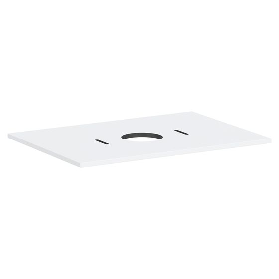 Hansgrohe Xilesa E Konsole 780x550mm, Ausschnitt mittig für Aufsatzwaschtisch ohne Hahnloch, Mattweiß