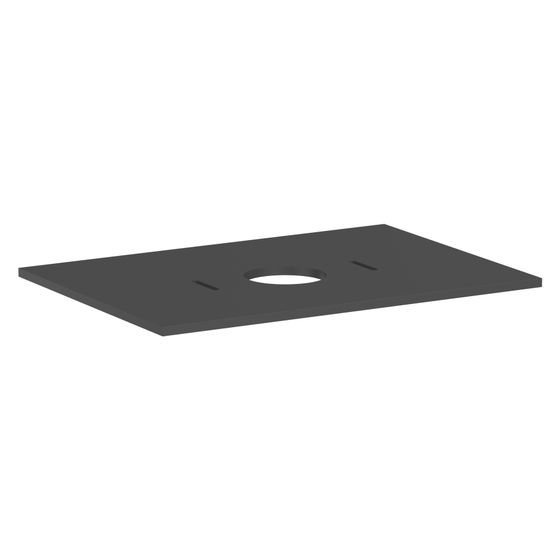 Hansgrohe Xilesa E Konsole 780x550mm, Ausschnitt mittig für Aufsatzwaschtisch ohne Hahnloch, Schiefergrau Matt