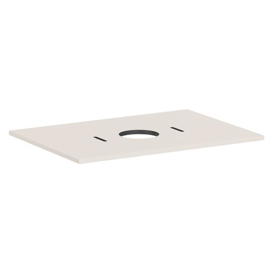 Hansgrohe Xilesa E Konsole 780x550mm, Ausschnitt mittig für Aufsatzwaschtisch ohne Hahnloch, Sandbeige Matt