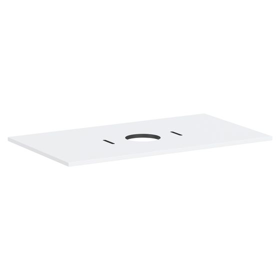 Hansgrohe Xilesa E Konsole 980x550mm, Ausschnitt mittig für Aufsatzwaschtisch ohne Hahnloch, Mattweiß